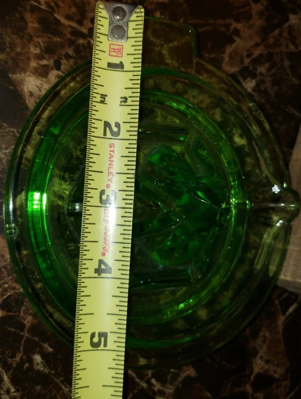 Vintage/Antique Uranium Glass Juicer
